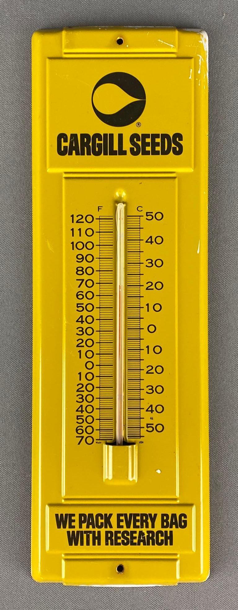 Cargill Seeds Advertising Metal Thermometer (1 of 2)