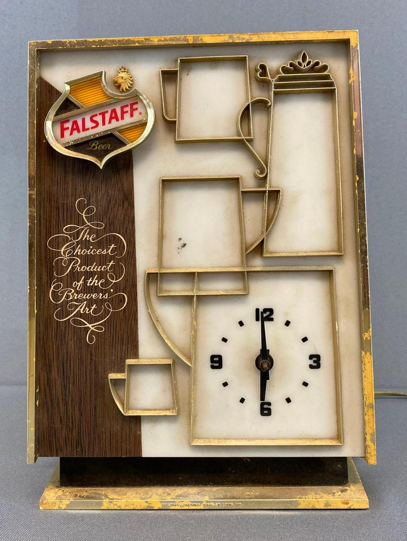 Falstaff Light-Up Advertising Beer Clock (1 of 4)