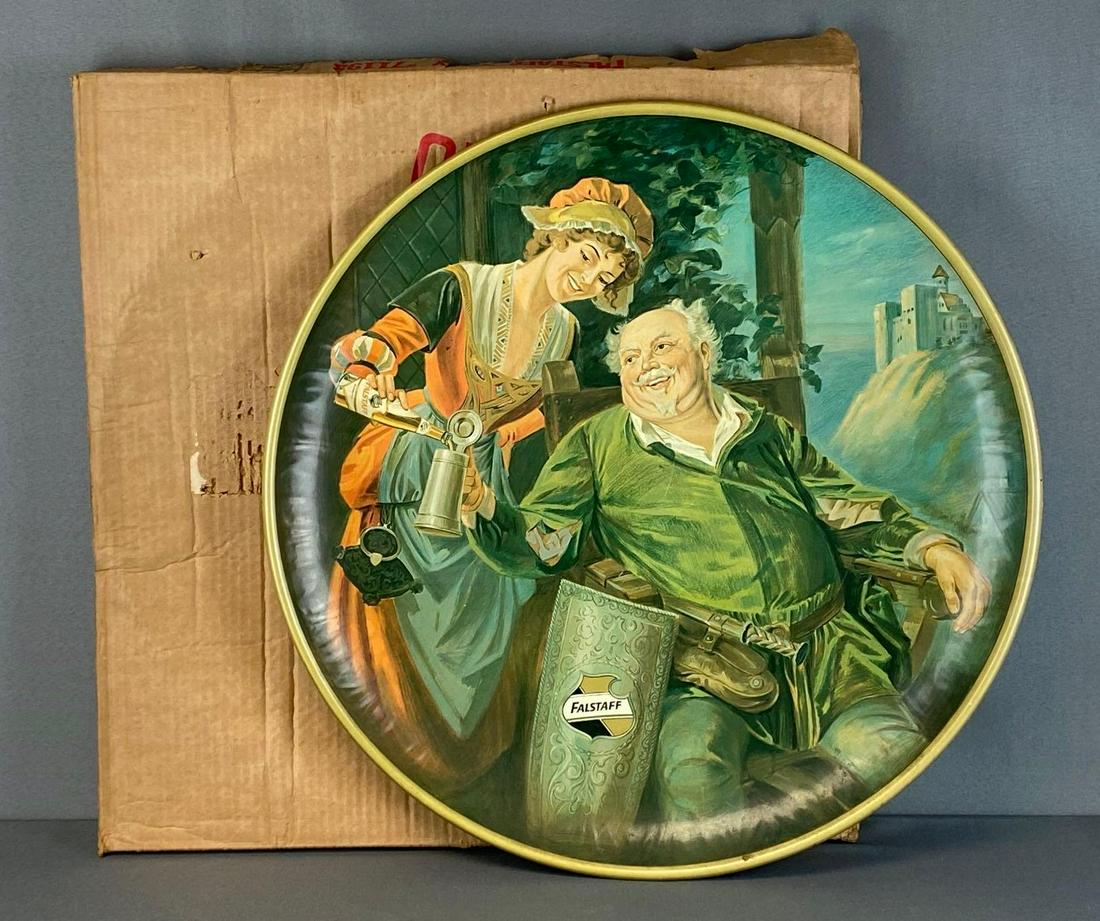 Large Falstaff Advertising Metal Beer Charger (1 of 5)