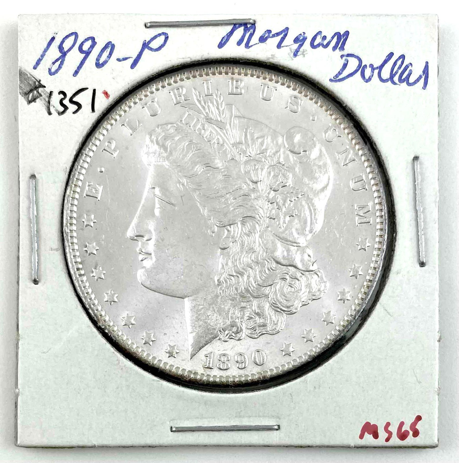 1890 P US Morgan Silver Dollar BU (1 of 2)