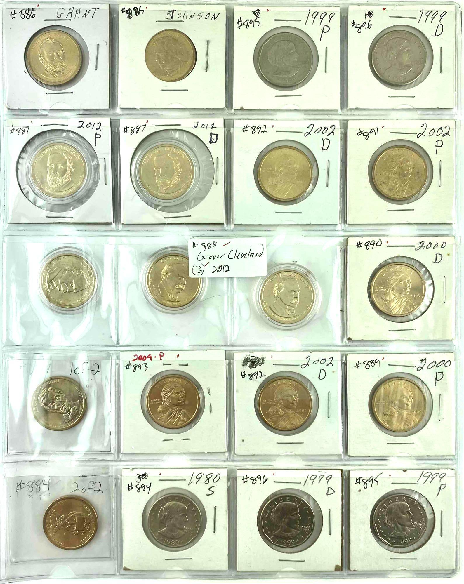 Group of 20 Susan B Anthony, Sacagawea and US Presidential Dollars (1 of 2)