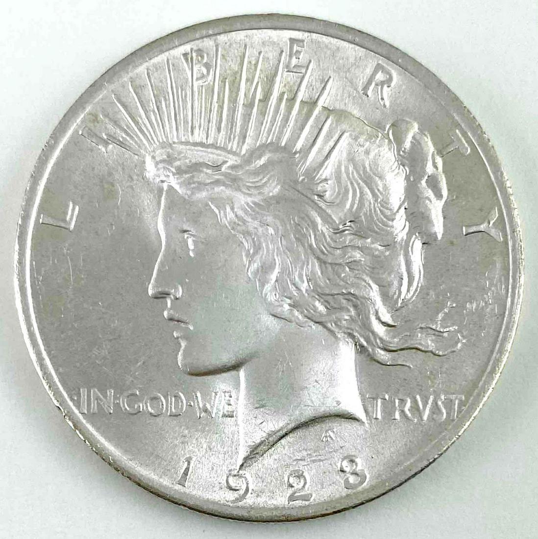 1923 P US Peace Silver Dollar BU (1 of 2)