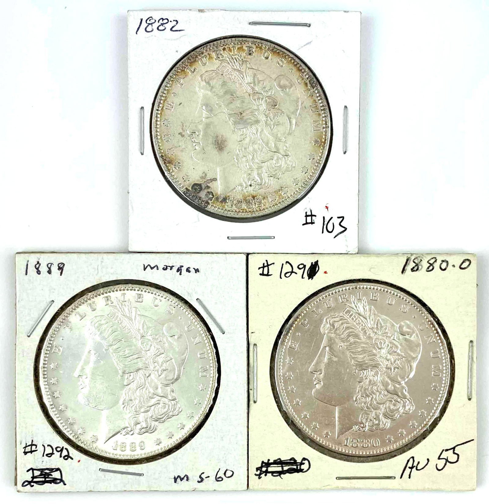 Group of 3 US Morgan Silver Dollars (1 of 2)