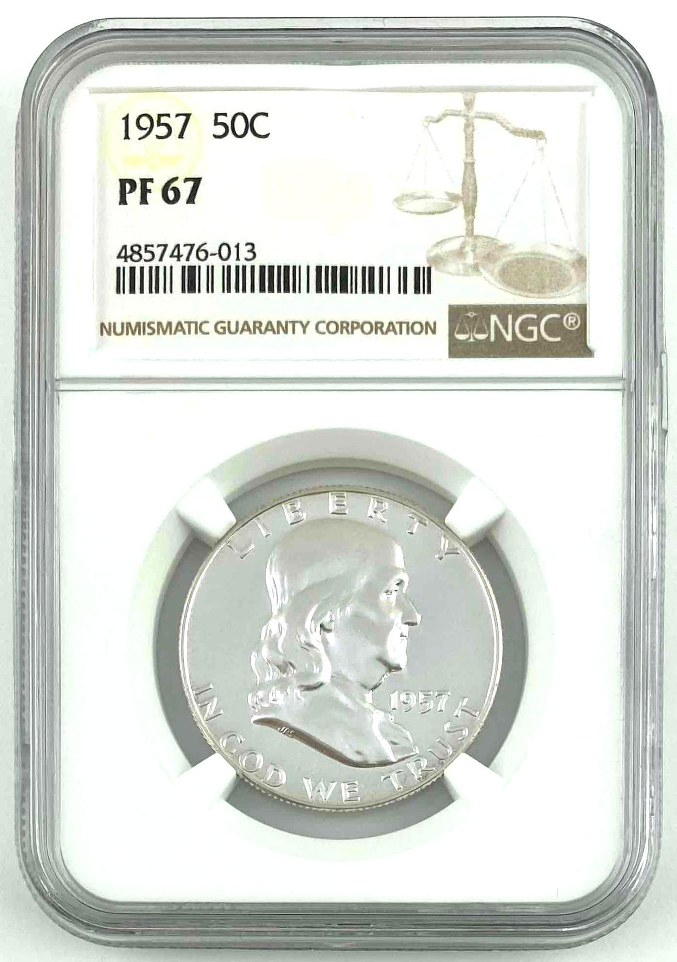 1957 Ben Franklin Half Dollar Proof NGC PF 67 (1 of 2)