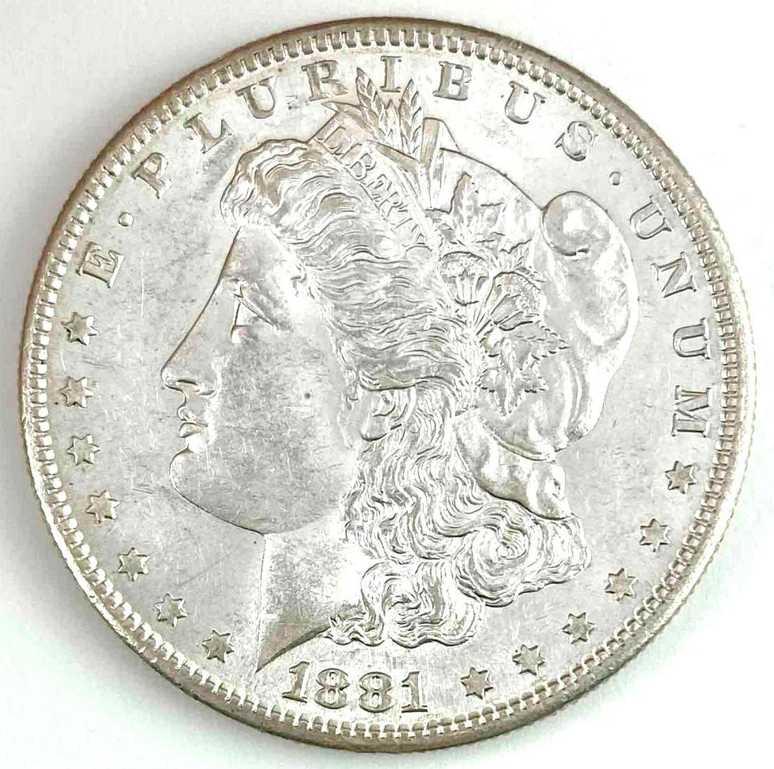 1881 S US Morgan Silver Dollar BU (1 of 2)