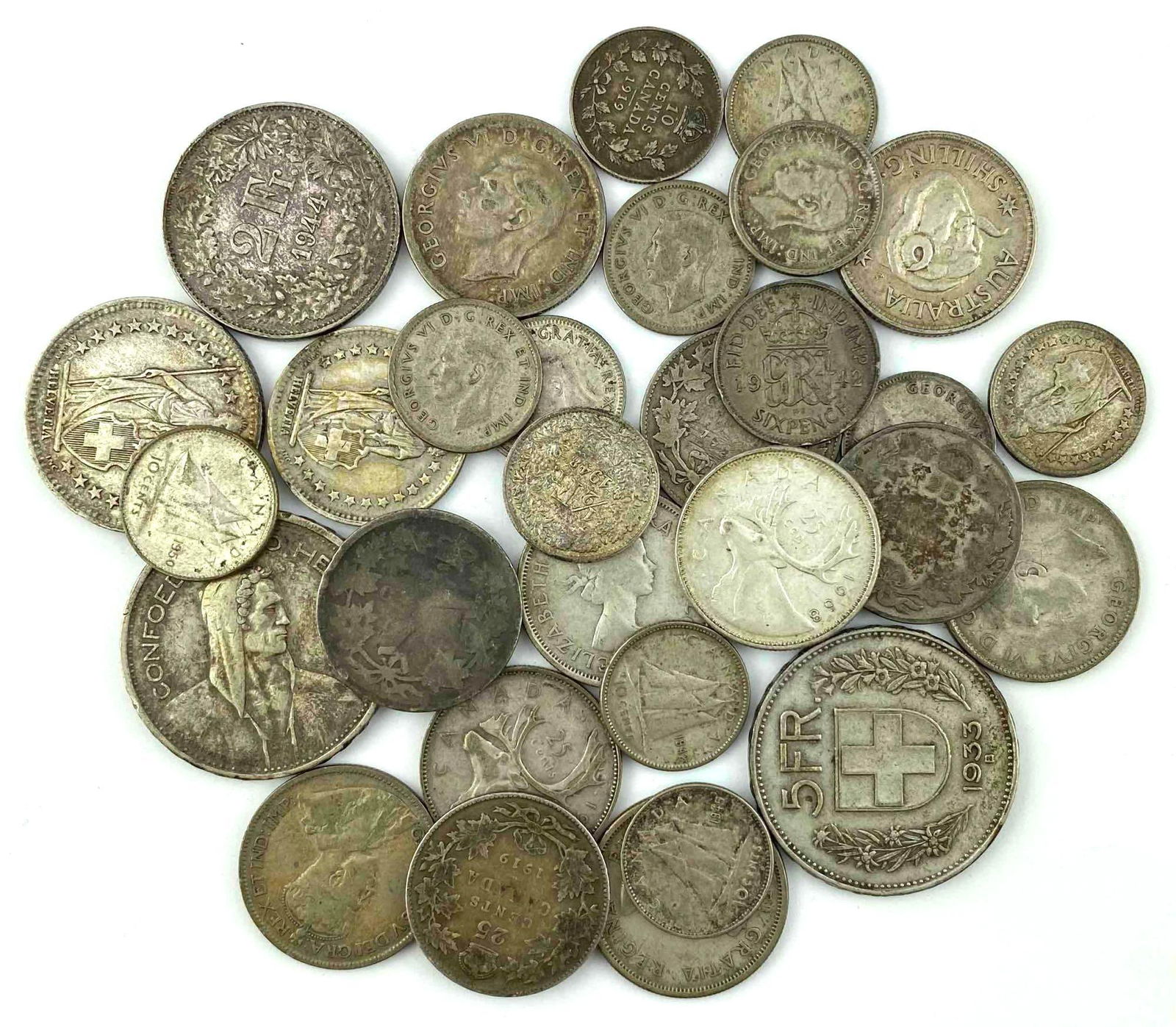 Group of Silver Foreign Coins (1 of 1)