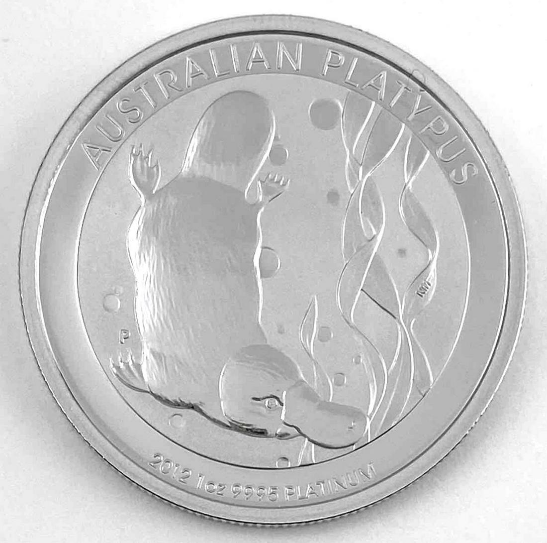RARE 2012 Australia Platypus .9995 Fine Platinum 1 oz Round (1 of 2)
