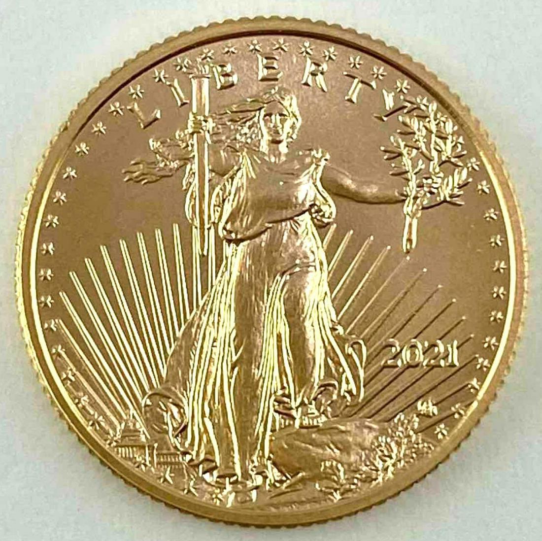 2021 $5 American Eagle 1/10oz. Fine Gold (1 of 2)