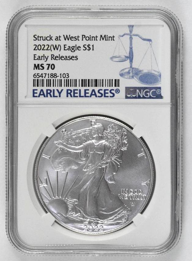 2022 W American Silver Eagle 1oz. (NGC) MS70 (1 of 2)