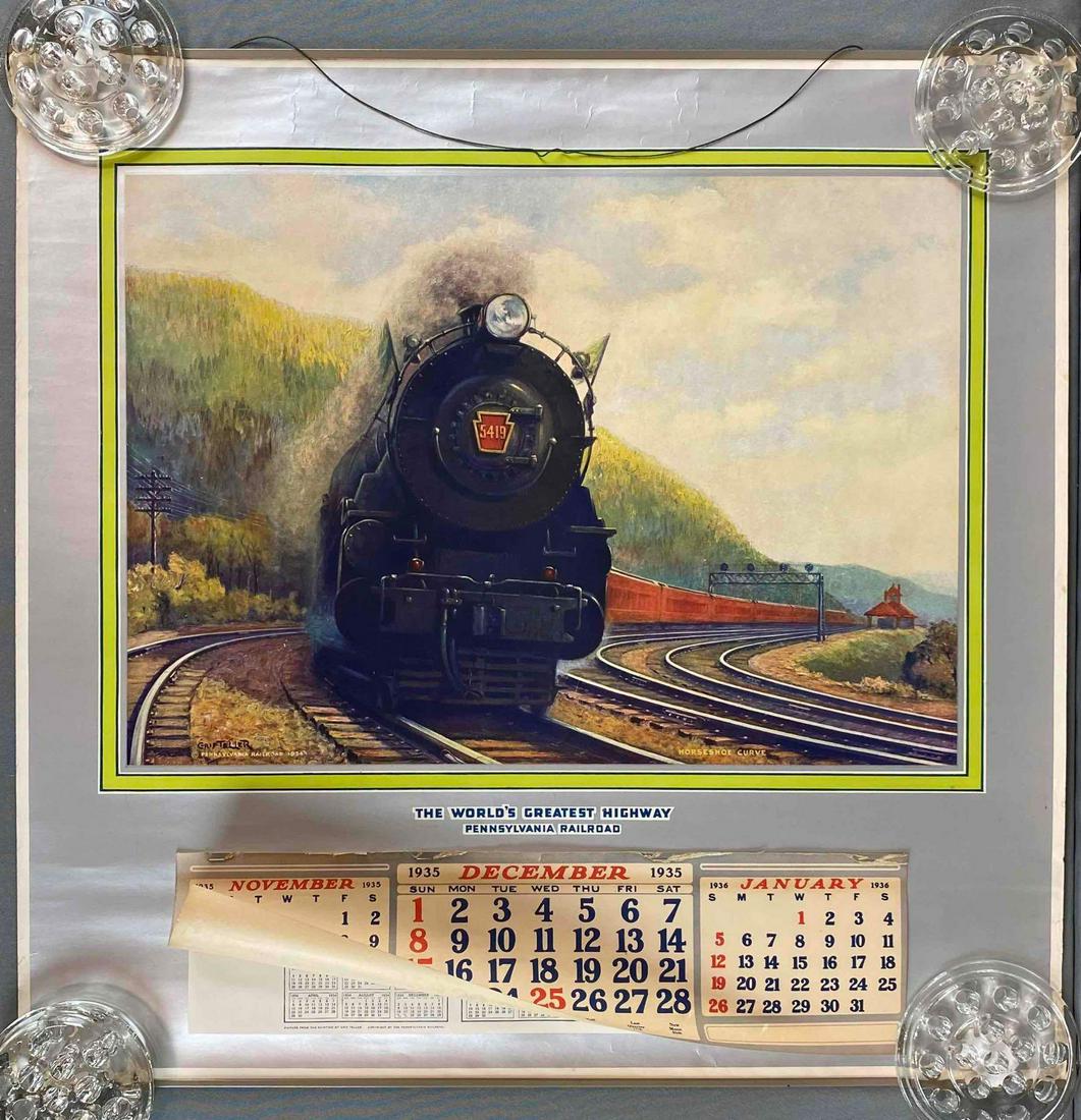 1935 PRR Pennsylvania Railroad Calendar (1 of 3)