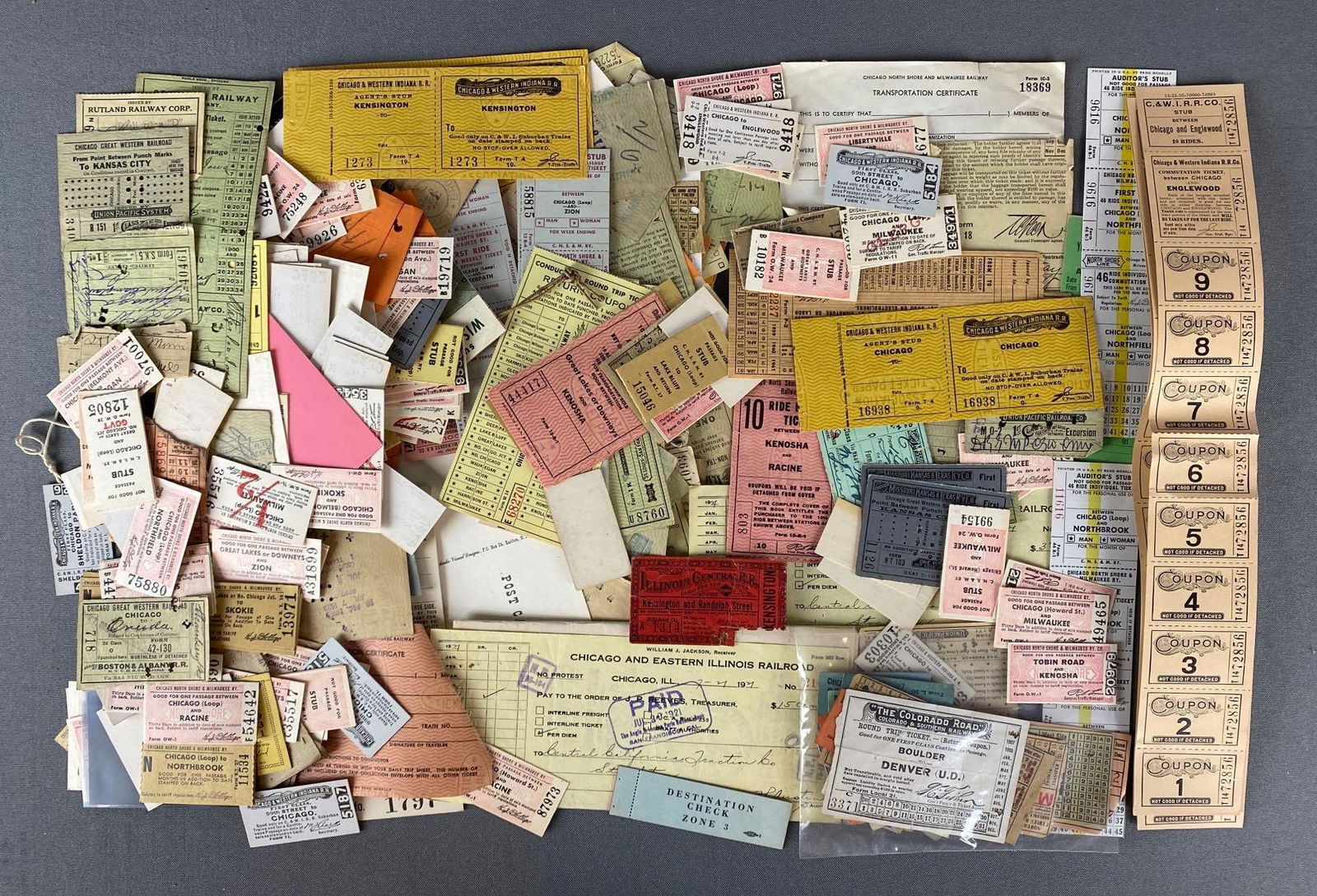 Huge Group of Assorted Railroad Tickets and More (1 of 3)
