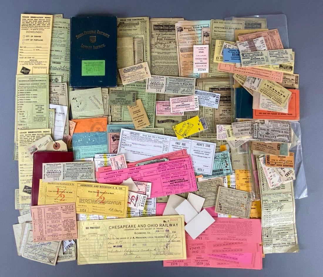 Huge Group of Assorted Railroad Tickets and More (1 of 3)