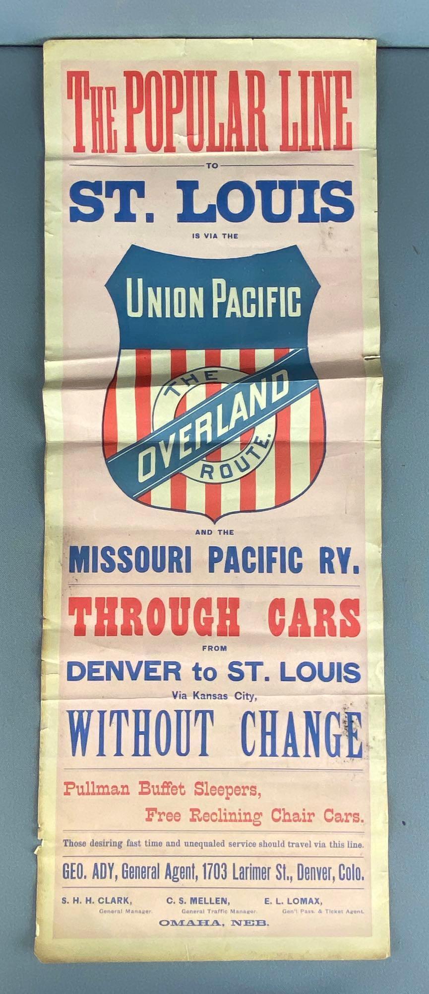 Union Pacific Overland Route Advertising Poster (1 of 5)