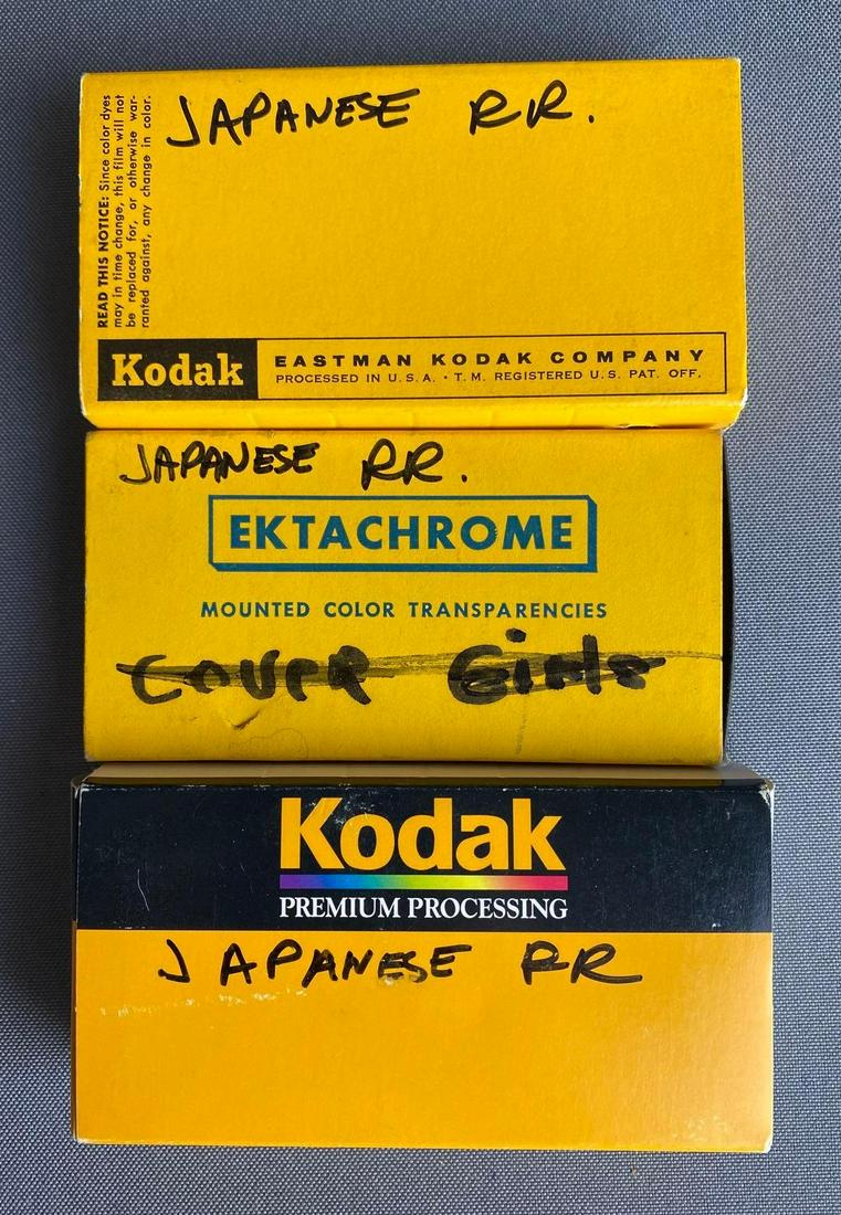 Group of 3 Japanese Railroad Slide Boxes (1 of 3)