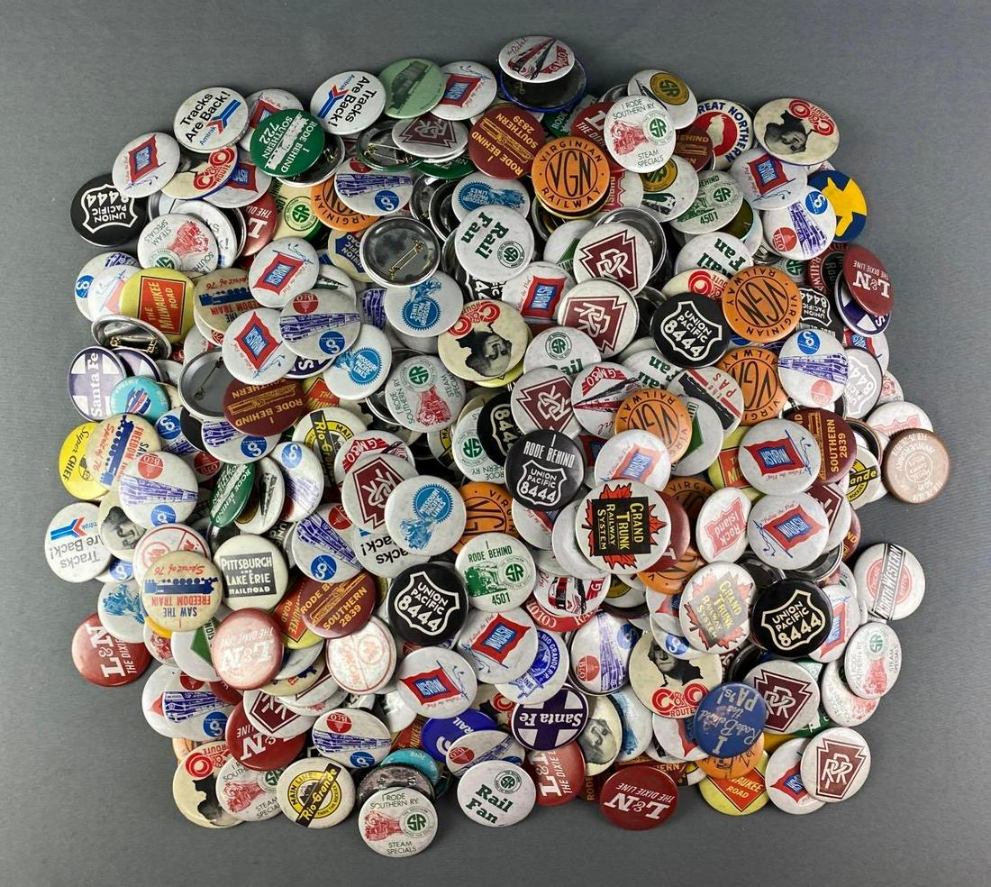 Group of 200+ Assorted Train Pins (1 of 3)