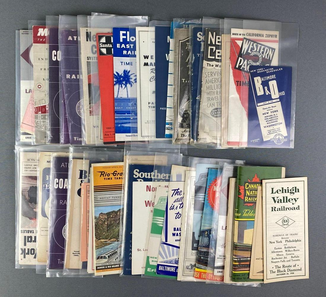 Group of 30+ Assorted Railroad TimeTables (1 of 3)