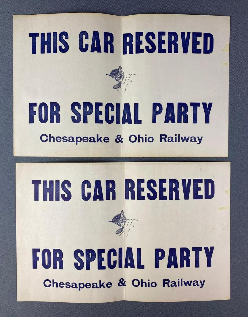 Group of 2 Chesapeake and Ohio Railway Signs (1 of 2)