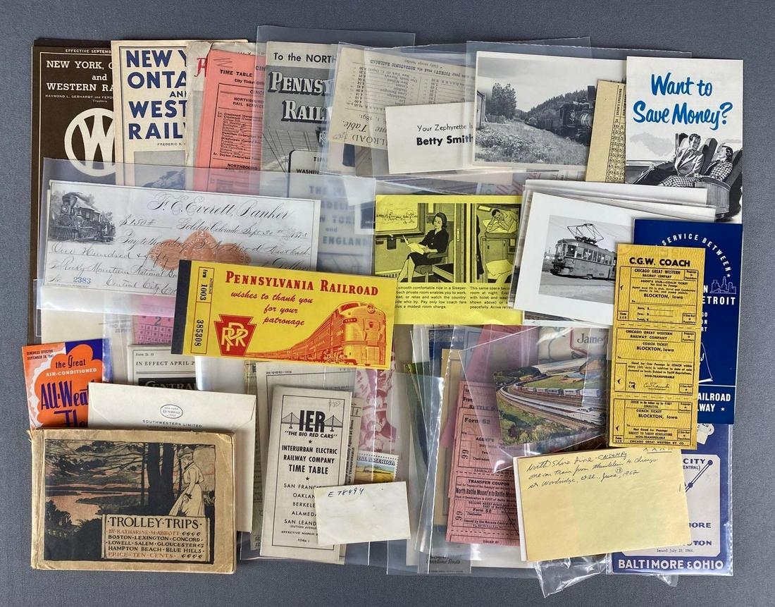 Group of 30+ Assorted Railroad Ephemera (1 of 3)
