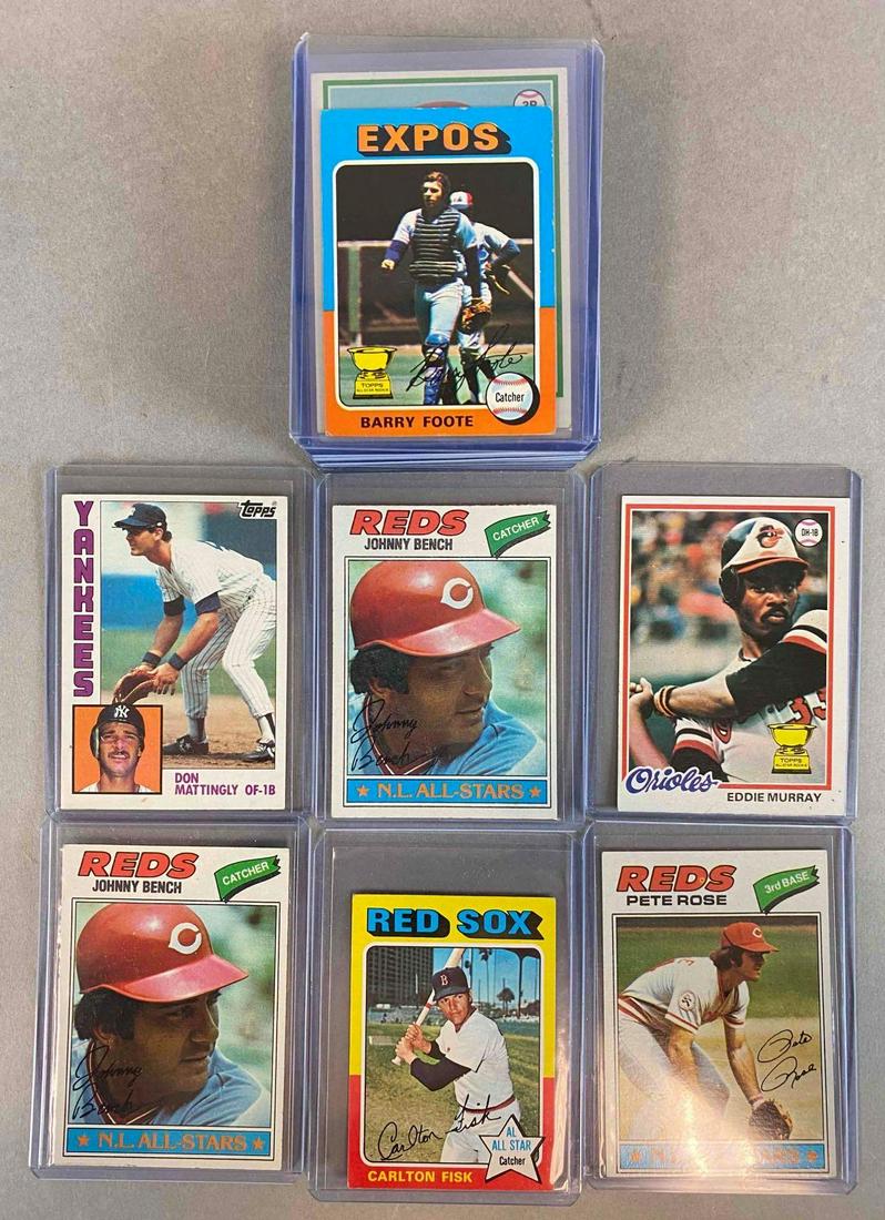 30- 1975-78 Topps HOF and Rookie High Grade Baseball Cards: 1978 Eddie Murray Rookie, 1975 Topps Mini Carlton Fisk, 1977 Topps Pete Rose, and more