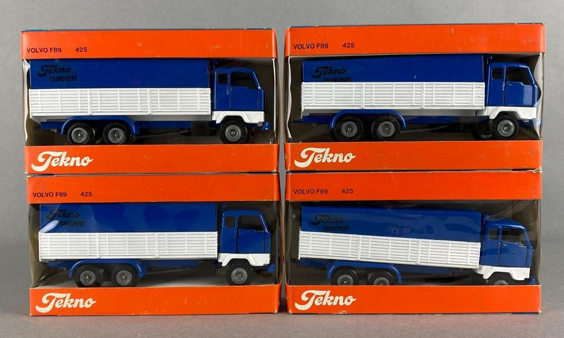 Group of 4 Tekno Volvo F89 Die-Cast Trucks (1 of 4)