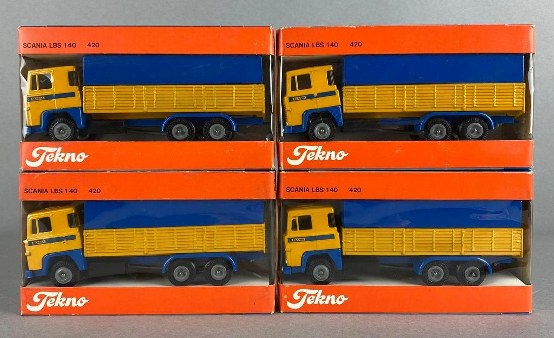 Group of 4 Tekno Scania Lbs 140 Die-Cast Trucks (1 of 4)