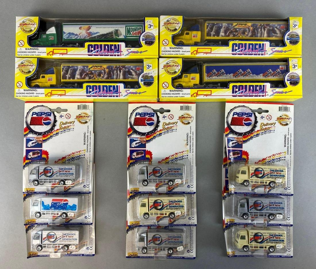 Group of 13 Assorted Golden Wheel Beverage Die-Cast Vehicles (1 of 3)