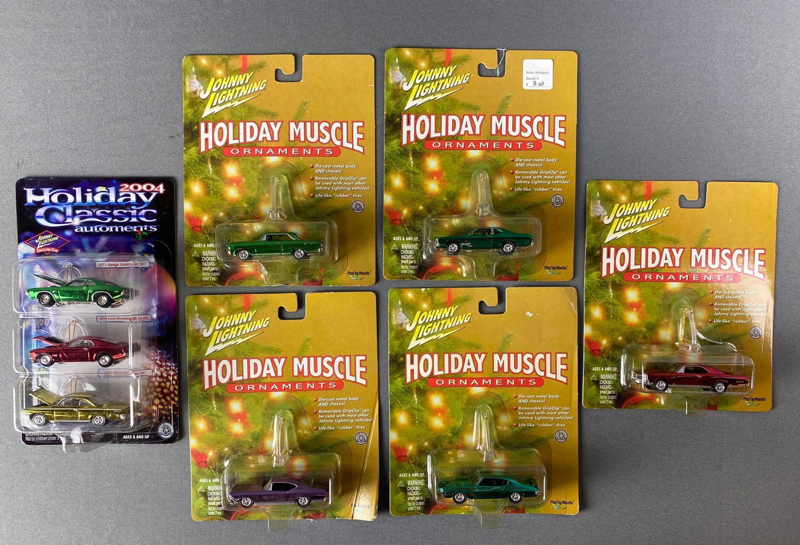 Group of 6 Johnny Lightning Holiday Ornaments (1 of 3)