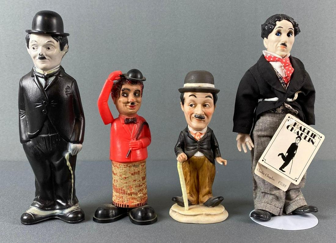 Group of 4 Assorted Charlie Chaplin Figures (1 of 6)