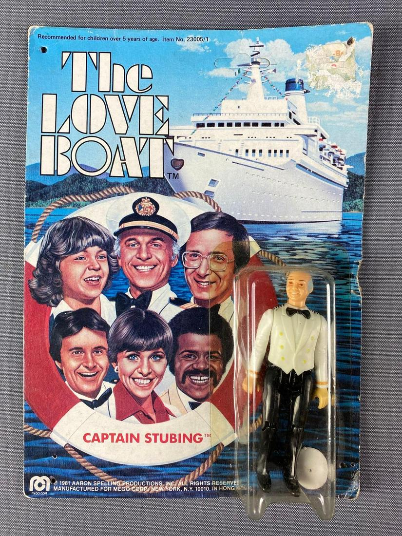 Mego The Love Boat Captain Stubing Action Figure: 1981. Packaging measures 8 1/4 x 6 inches. Unpunched.