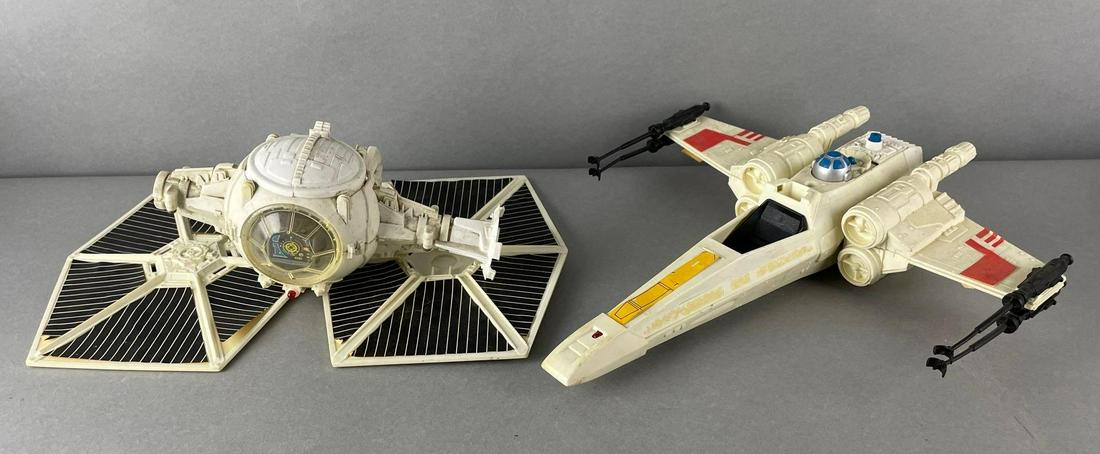 Vintage Star Wars X Wing Fighter And Tie Fighter (1 of 2)