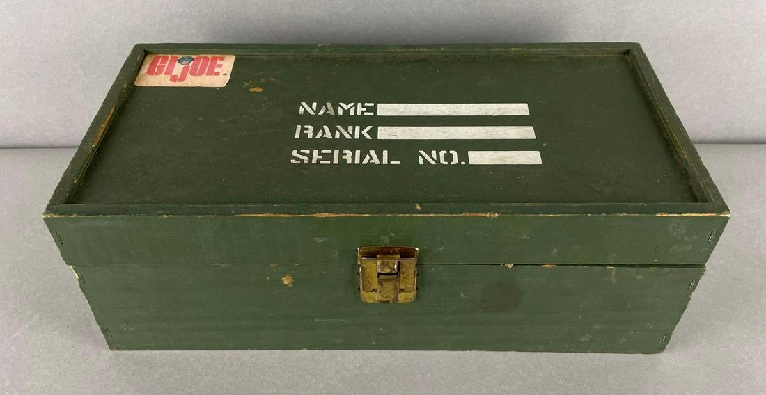 Vintage GI Joe Wooden Foot Locker With Clothes And Accessories (1 of 4)