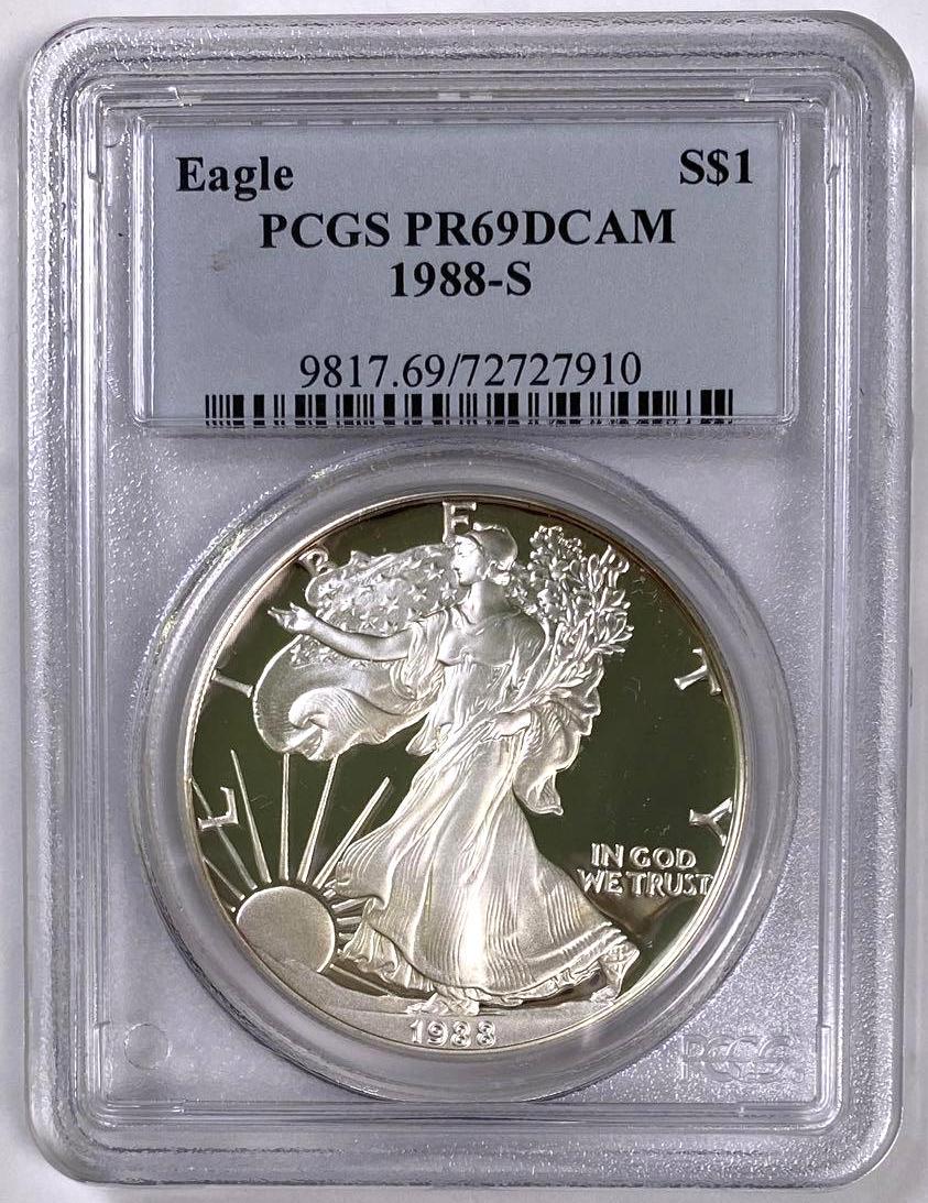 1988 S American Silver Eagle (PCGS) PR69DCAM (1 of 2)