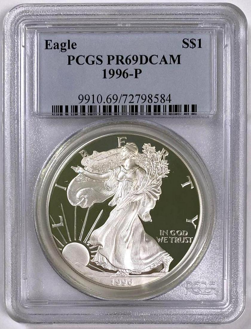 1996 P American Silver Eagle (PCGS) PR69DCAM (1 of 2)