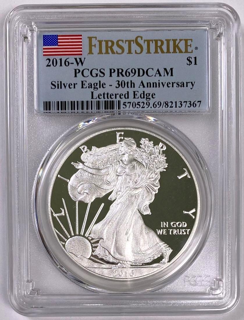 2016 W 30th Anniversary American Silver Eagle  Lettered Edge (PCGS) PR69DCAM (1 of 2)