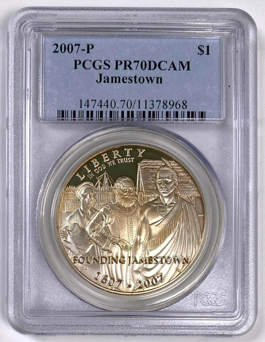 2007 P $1 Jamestown Commemorative Silver Dollar   (PCGS) PR70DCAM (1 of 2)