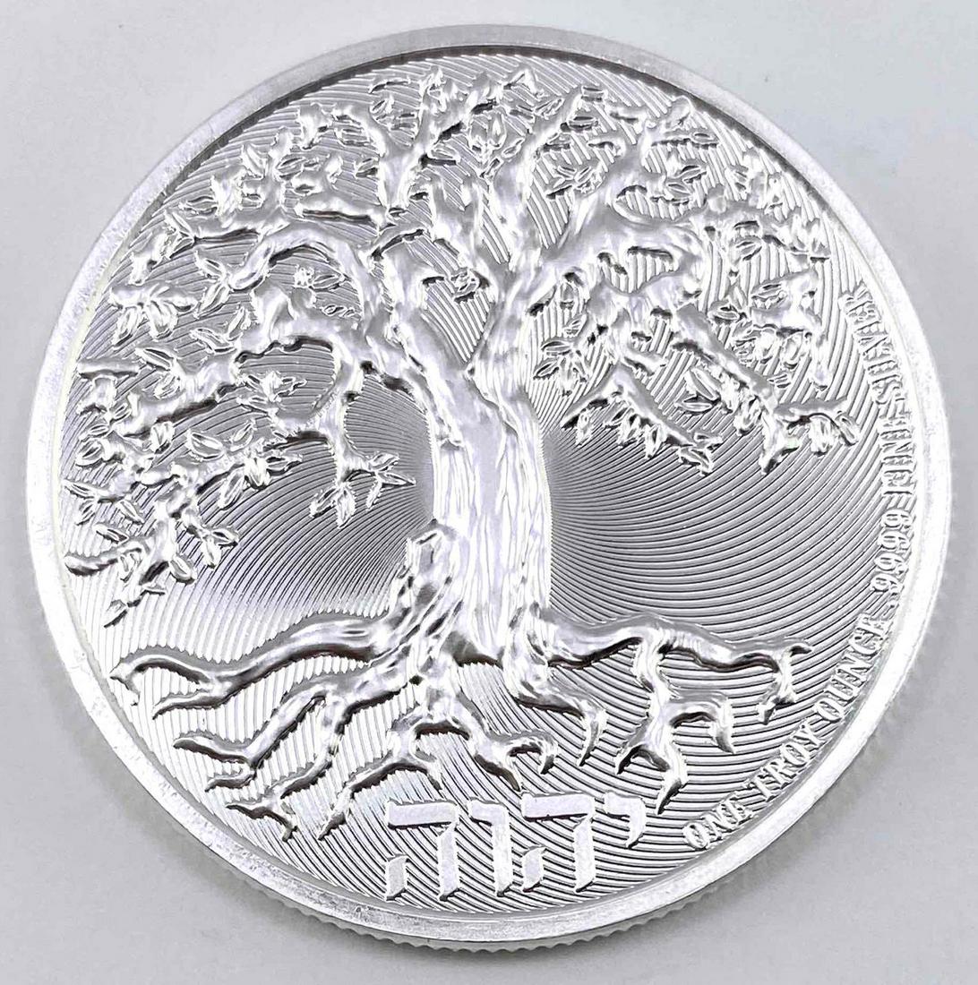 2022 - Niue Tree Of Life 1oz .9999 FINE Silver High Relief Coin BU (1 of 2)