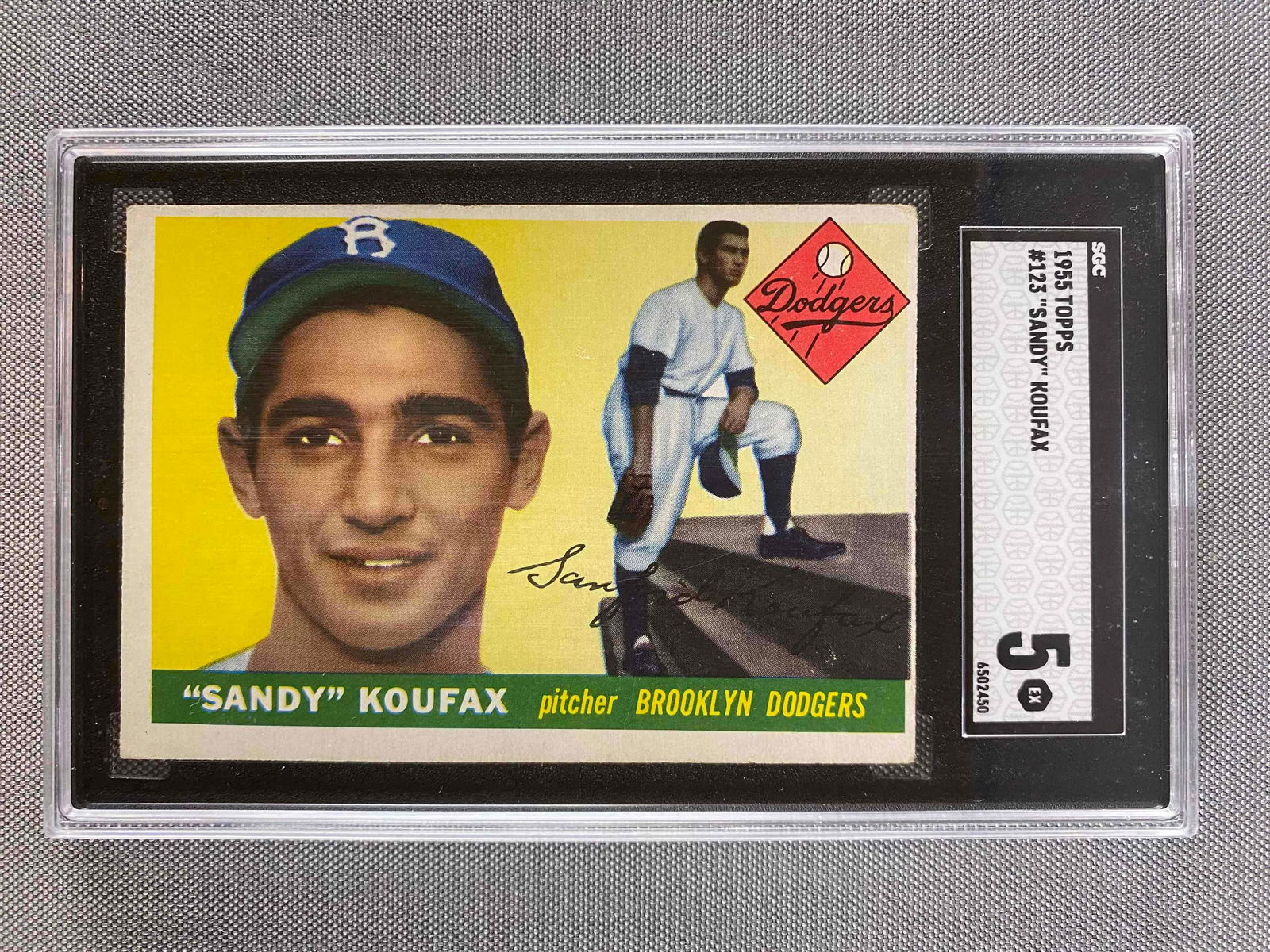 1955 Topps Sandy Koufax #123 SGC 5 - Rookie (1 of 2)