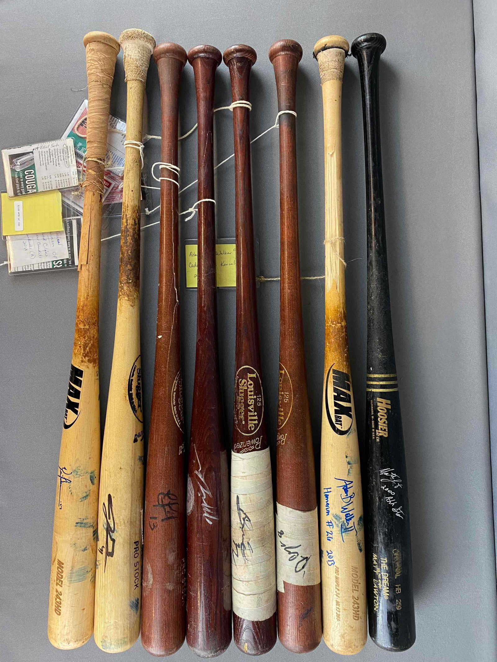 Group of 8 Game Used and Signed Bats (1 of 17)