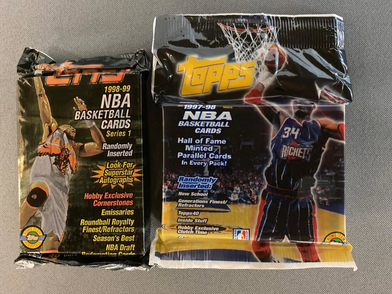 1997 and 1998 Topps basketball jumbo packs (1 of 2)