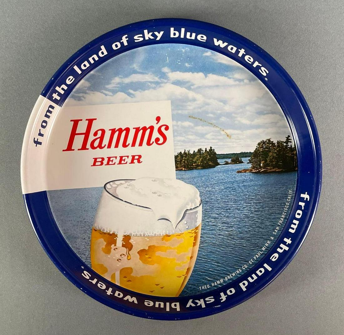 Vintage Hamms Beer Advertising Tray: measures 13 x 1 1/2 inches