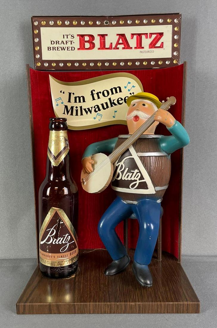 【値下中】Blatz Beer　店舗ディスプレイ　アドバタイジング　ヴィンテージ 値下中】Blatz Beer 店舗ディスプレイ アドバタイジング
