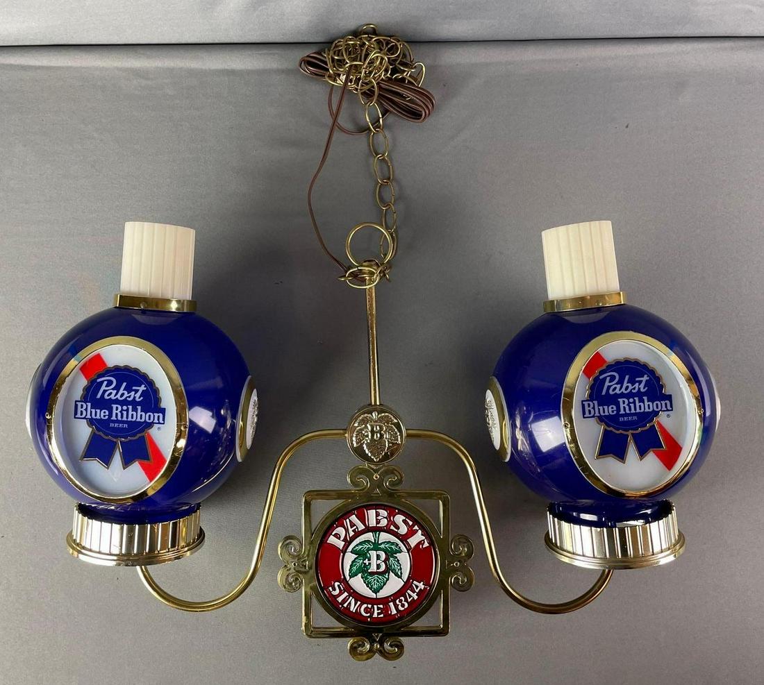 Vintage Pabst Blue Ribbon Light Up Hanging Advertising Sign (1 of 3)
