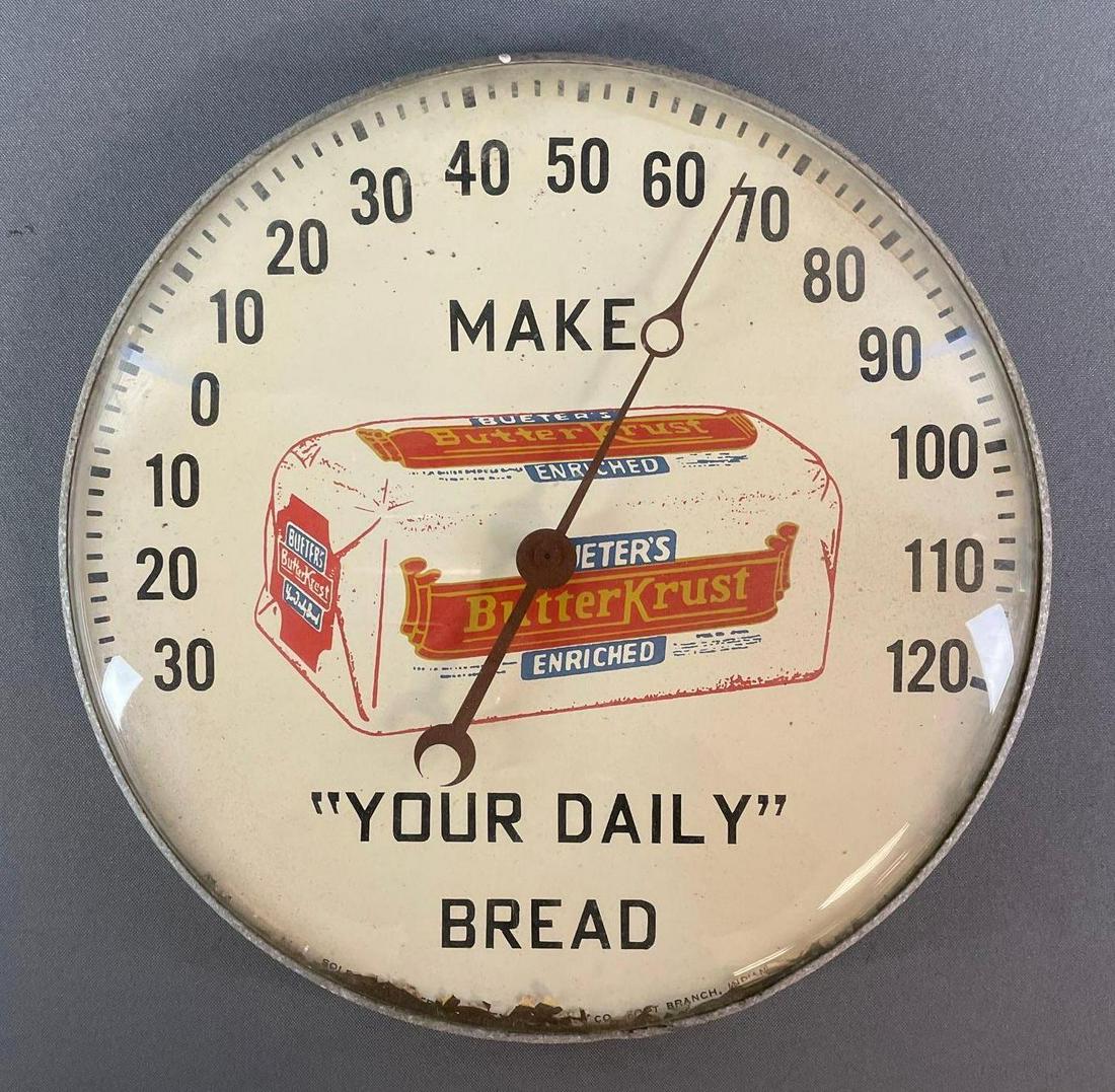 Vintage Bueters Butterkrust Bread Advertising Thermometer (1 of 2)