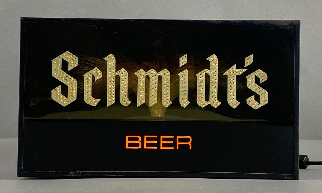 Schmidt Beer Light Up Fiber Optic Advertising Sign (1 of 8)