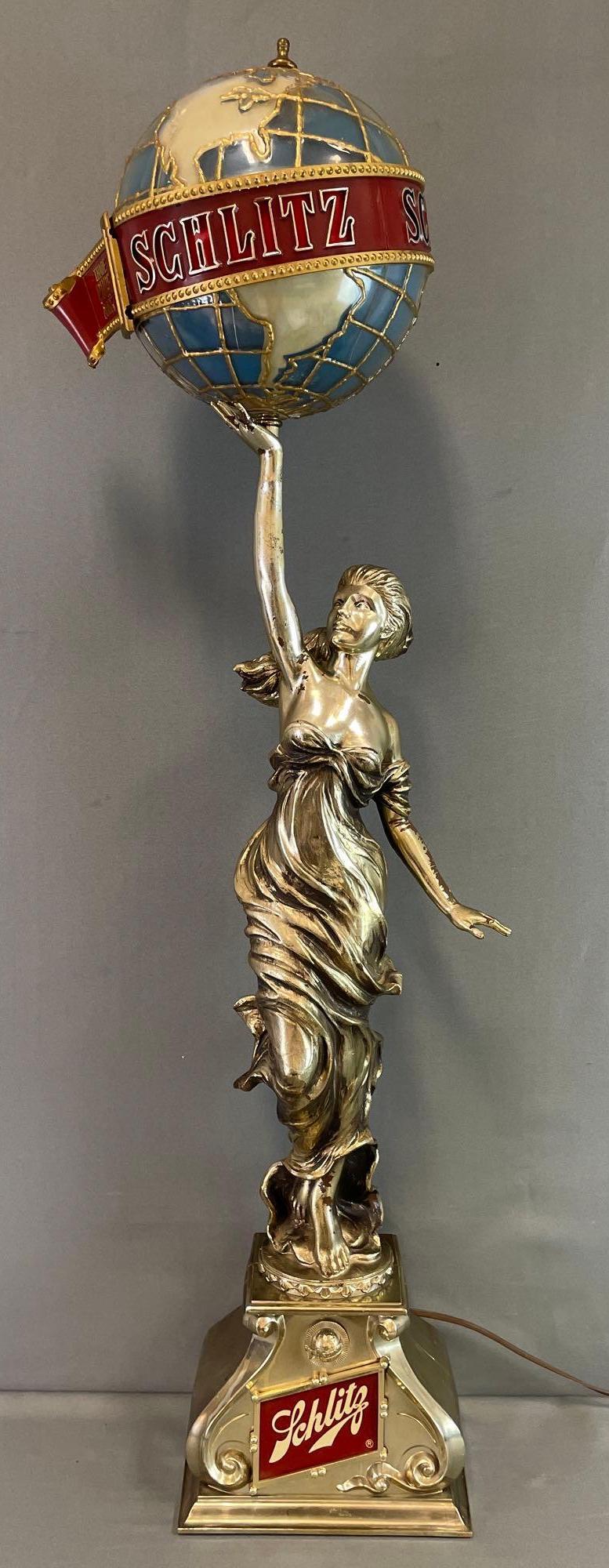 Vintage Schlitz Beer Columbian Princess Advertising Lamp (1 of 6)