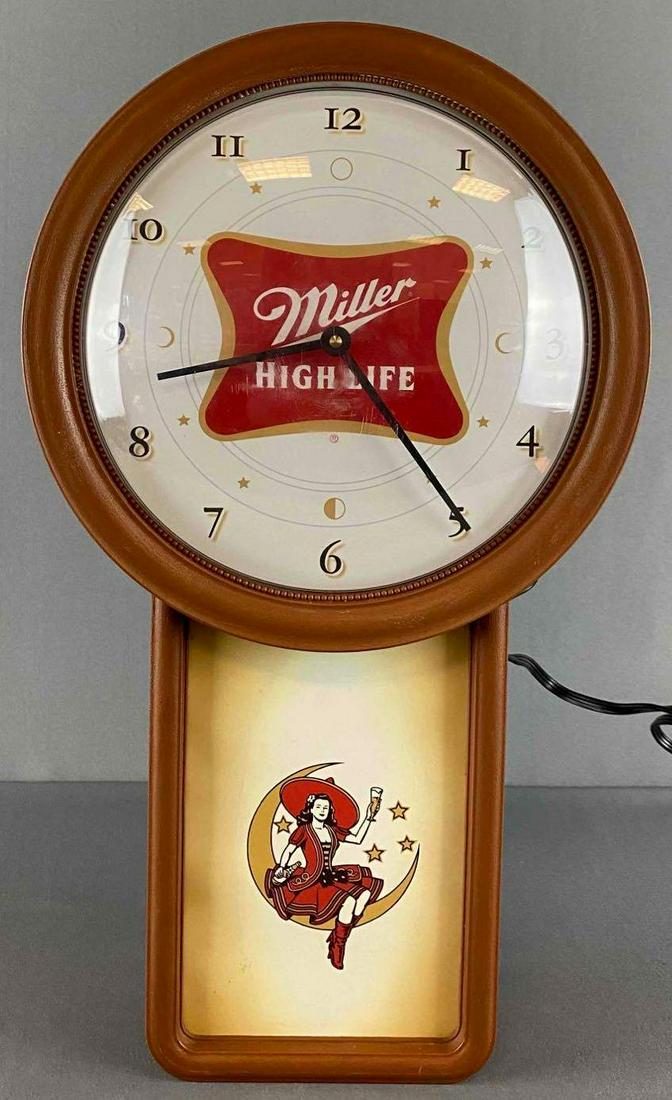 Miller High Life Light up Advertising Clock (1 of 4)