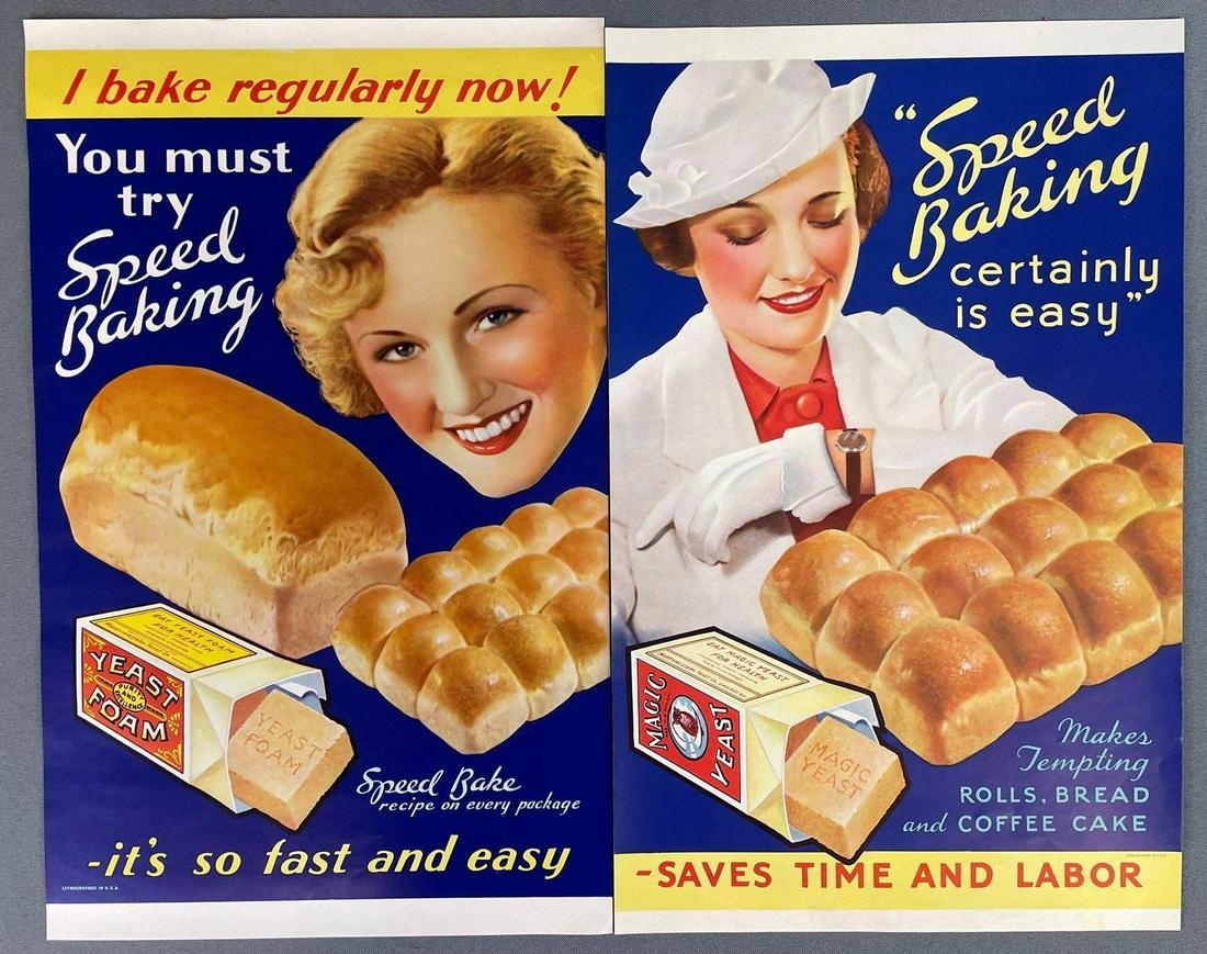 2 Yeast Foam Advertising Lithographs (1 of 2)