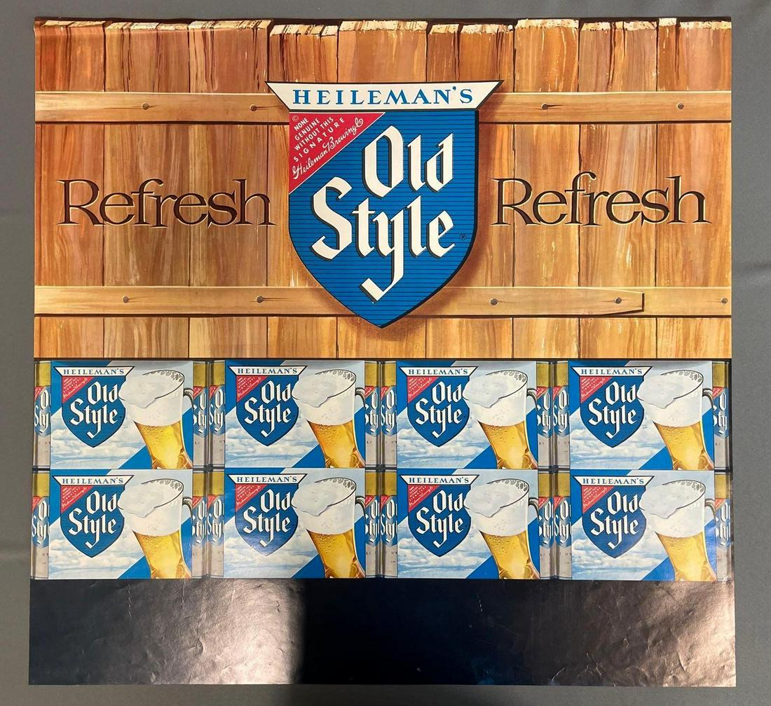 Old Style Beer Cases Advertising Poster: measures 30 x 31 1/2 inches