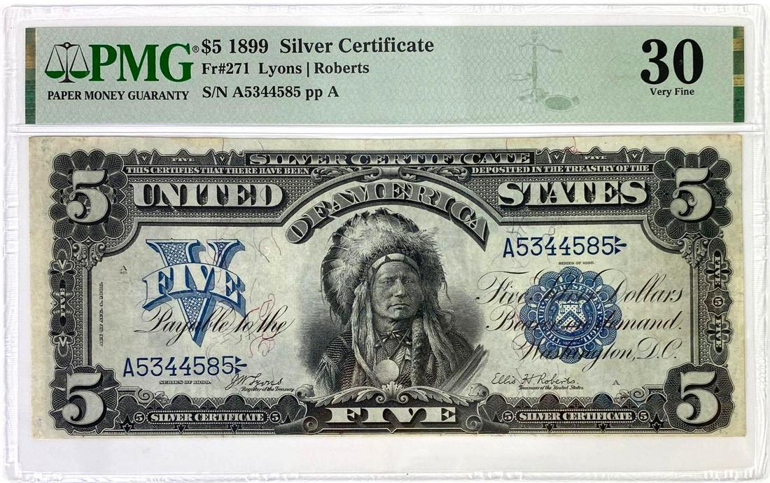 1899 $5 Silver Certificate (PMG) 30 VF (1 of 6)