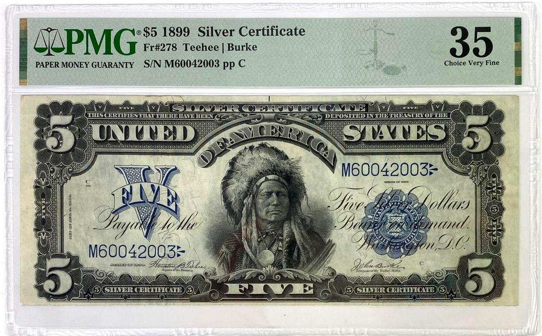 1899 $5 Silver Certificate (PMG) 35 CVF (1 of 6)